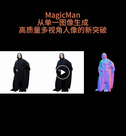 3D人体重建新SOTA！清华&腾讯等重磅发布MagicMan：单一图像生成高质量人体新突破-AI.x社区