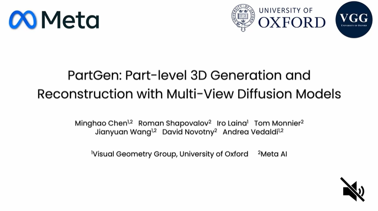 牛津&Meta最新！PartGen：基于多视图扩散模型的多模态部件级3D生成和重建！-AI.x社区